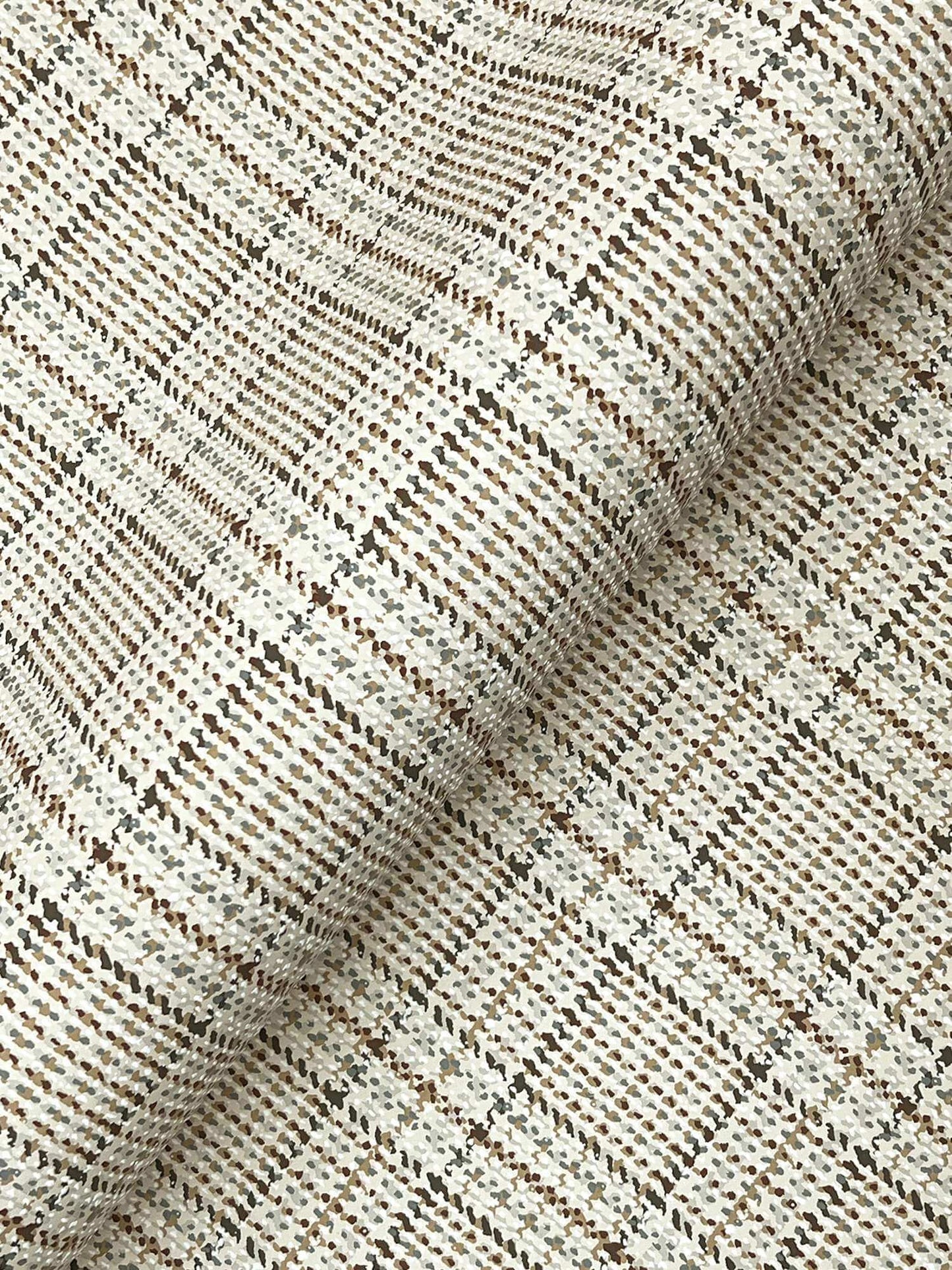 Ronald Redding Private Reserve Harrington Plaid Wallpaper Sample - Light Brown
