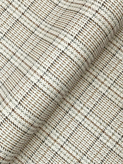 Ronald Redding Private Reserve Harrington Plaid Wallpaper Sample - Light Brown