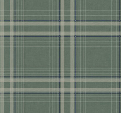 Ronald Redding Private Reserve Country Club Plaid Wallpaper - Green