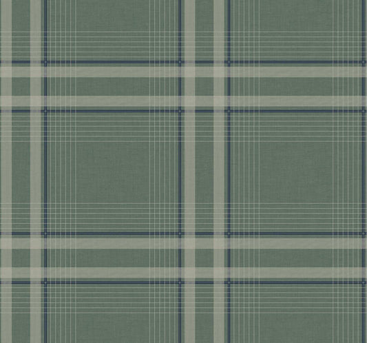 Ronald Redding Private Reserve Country Club Plaid Wallpaper - Green