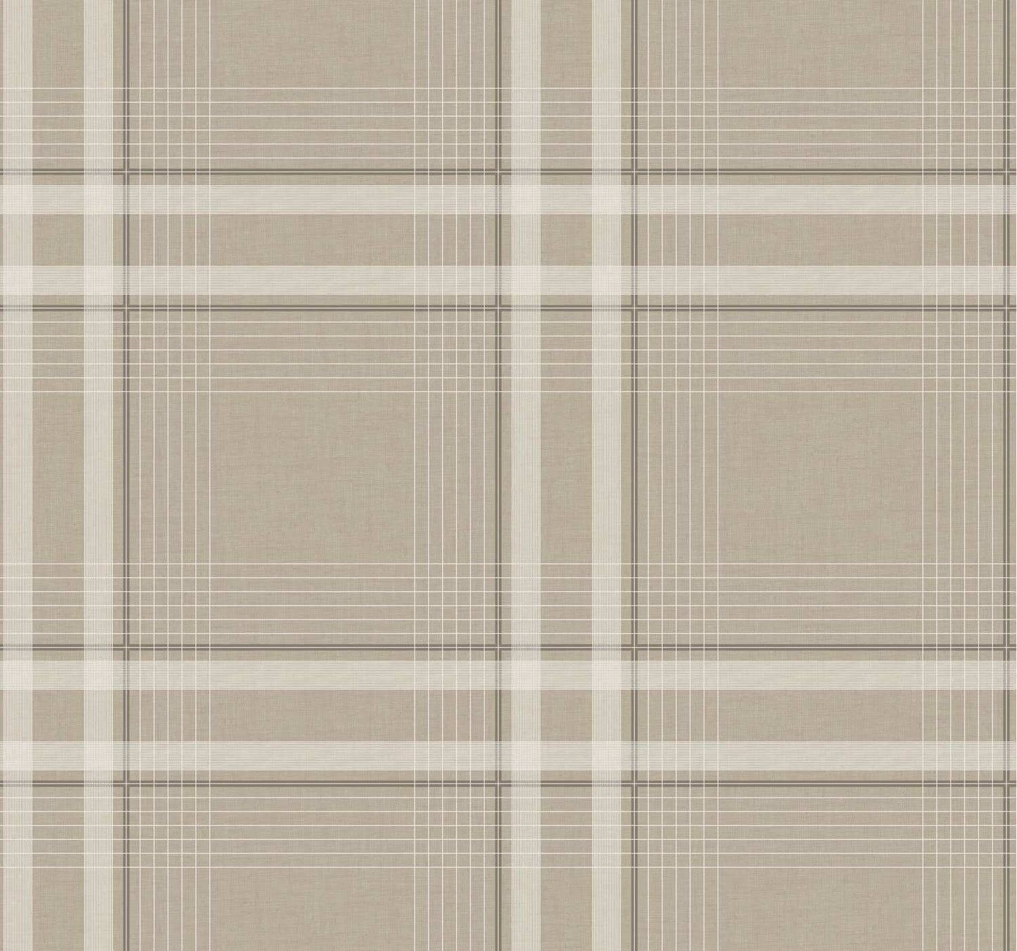 Ronald Redding Private Reserve Country Club Plaid Wallpaper - Taupe