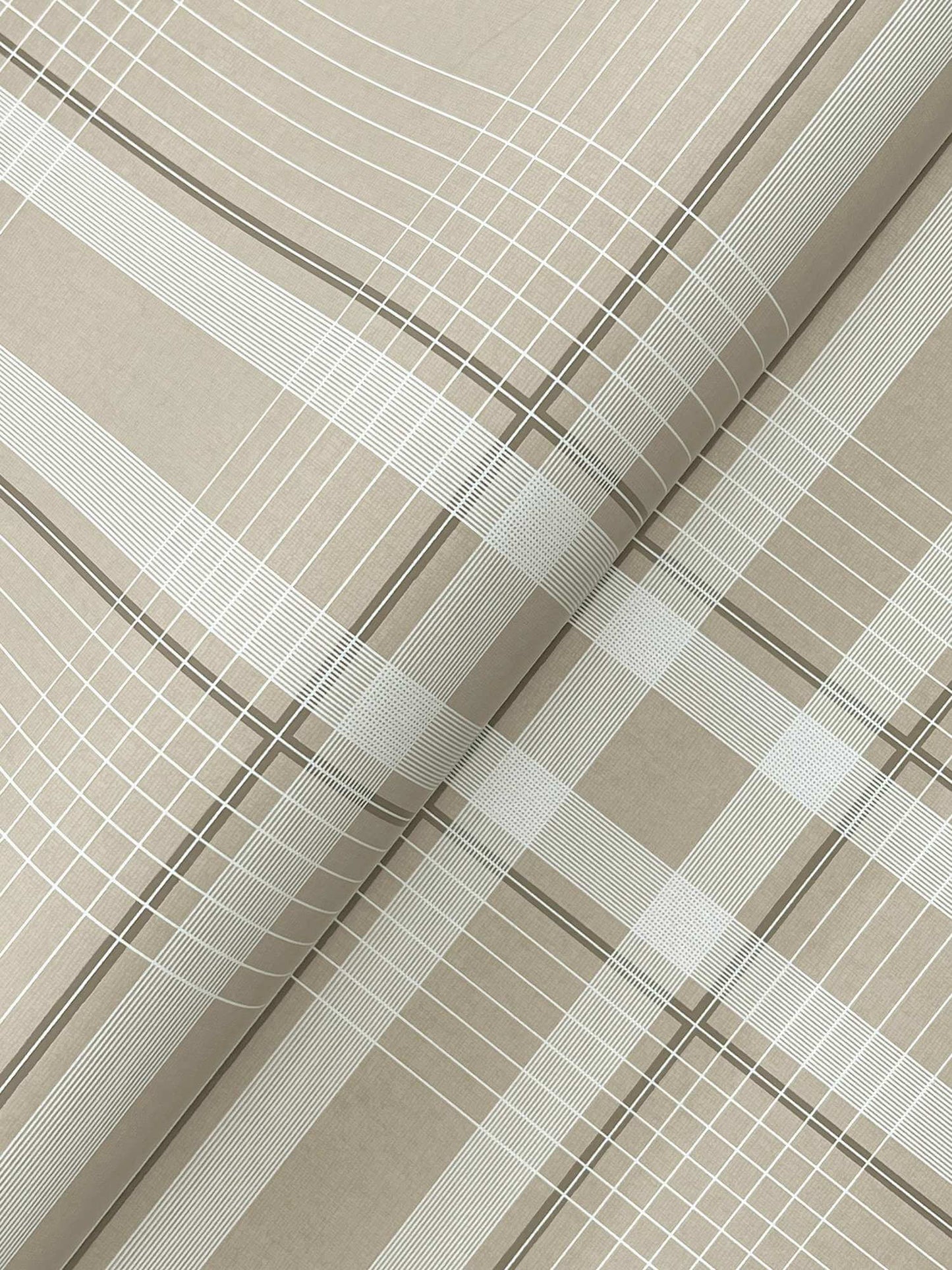 Ronald Redding Private Reserve Country Club Plaid Wallpaper - Taupe