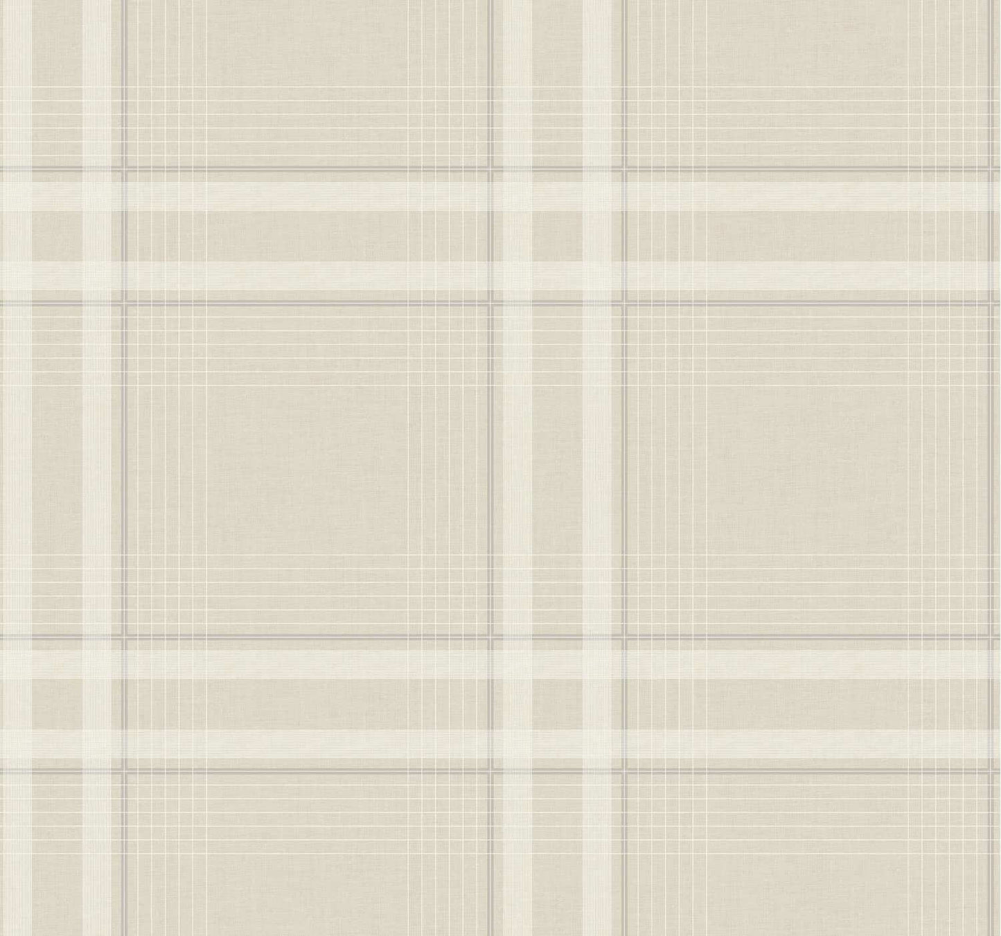 Ronald Redding Private Reserve Country Club Plaid Wallpaper Sample - Beige