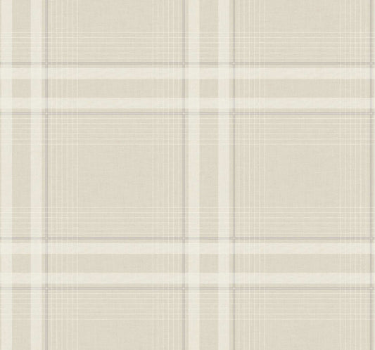 Ronald Redding Private Reserve Country Club Plaid Wallpaper - Beige