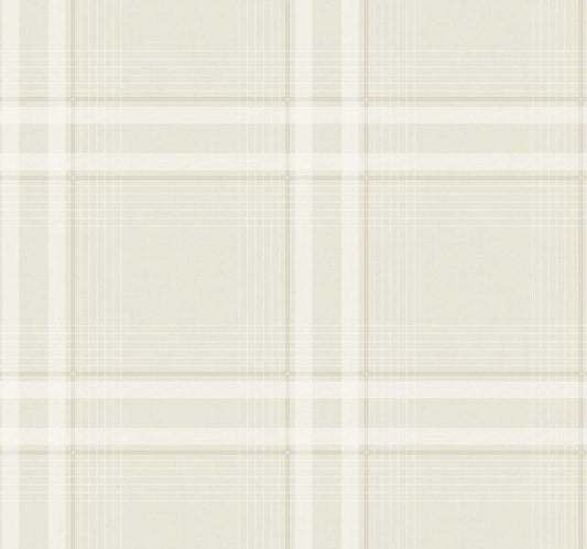 Ronald Redding Private Reserve Country Club Plaid Wallpaper - Dove