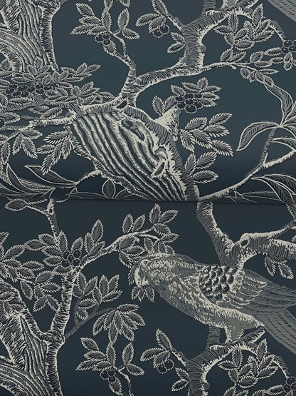 Ronald Redding Private Reserve Regal Ridge Wallpaper - Dark Blue