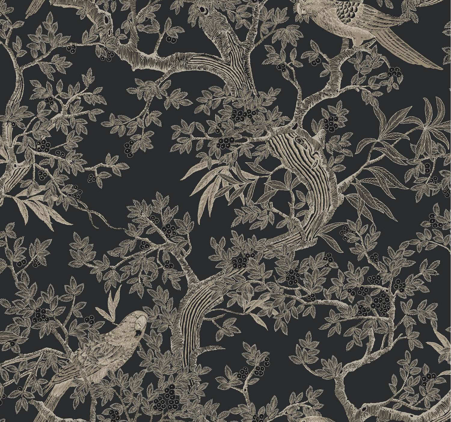 Ronald Redding Private Reserve Regal Ridge Wallpaper Sample - Black
