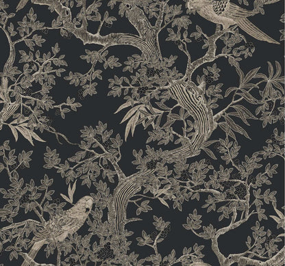 Ronald Redding Private Reserve Regal Ridge Wallpaper Sample - Black