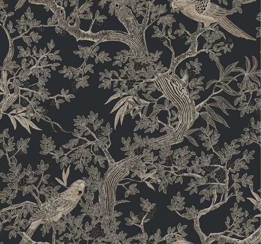Ronald Redding Private Reserve Regal Ridge Wallpaper - Black