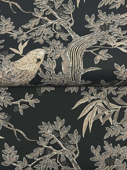 Ronald Redding Private Reserve Regal Ridge Wallpaper Sample - Black