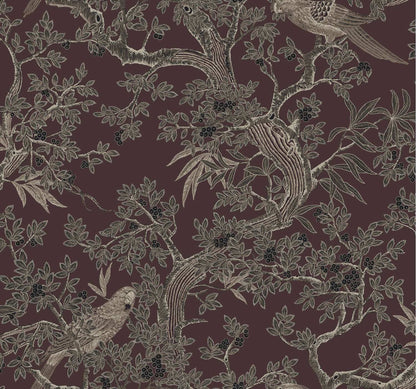 Ronald Redding Private Reserve Regal Ridge Wallpaper Sample - Plum