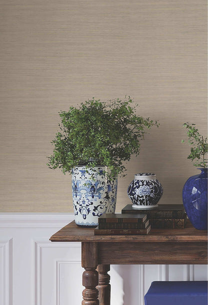 Ronald Redding Private Reserve Warwick Wallpaper Sample - Beige