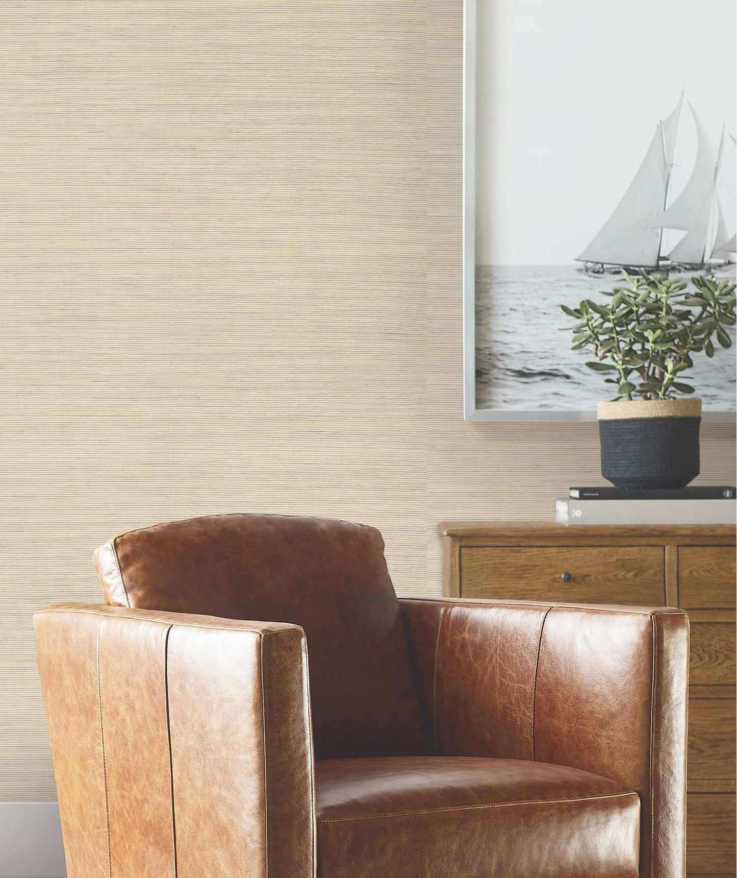 Ronald Redding Private Reserve Warwick Wallpaper Sample - Beige