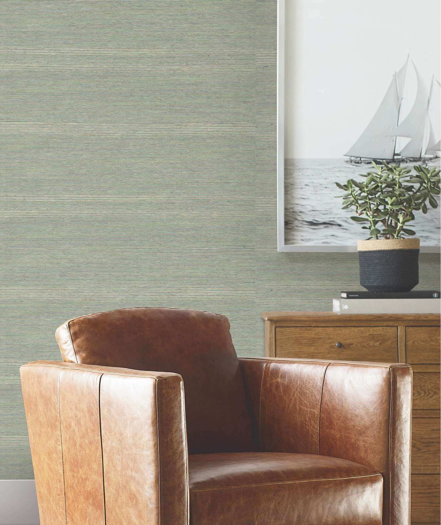 Ronald Redding Private Reserve Warwick Wallpaper Sample - Moss