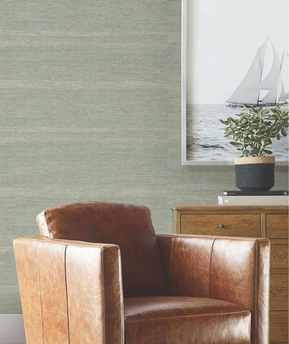 Ronald Redding Private Reserve Warwick Wallpaper Sample - Moss