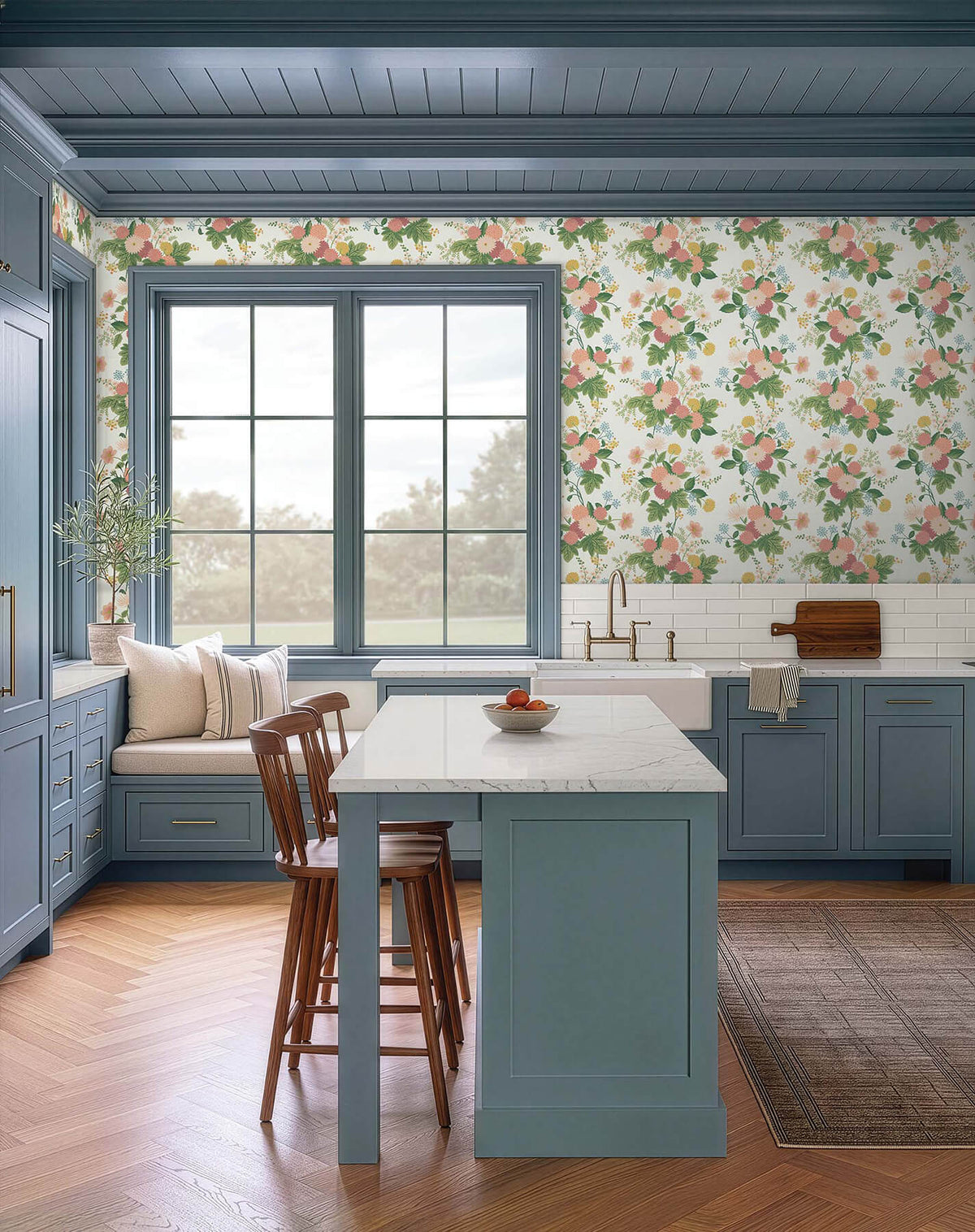 Rifle Paper Co. Dahlia Wallpaper Sample - Cream