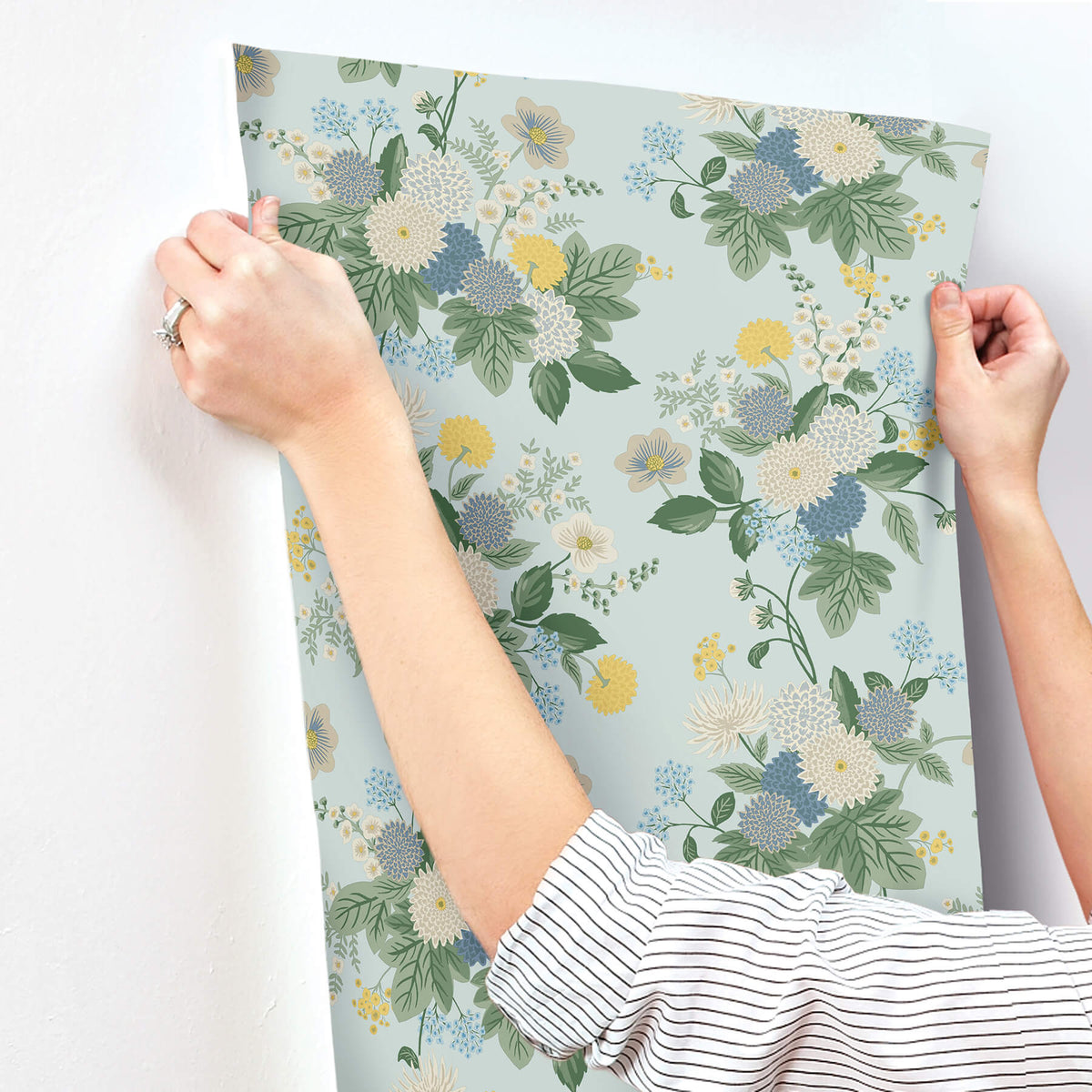 Rifle Paper Co. Dahlia Wallpaper - Blue