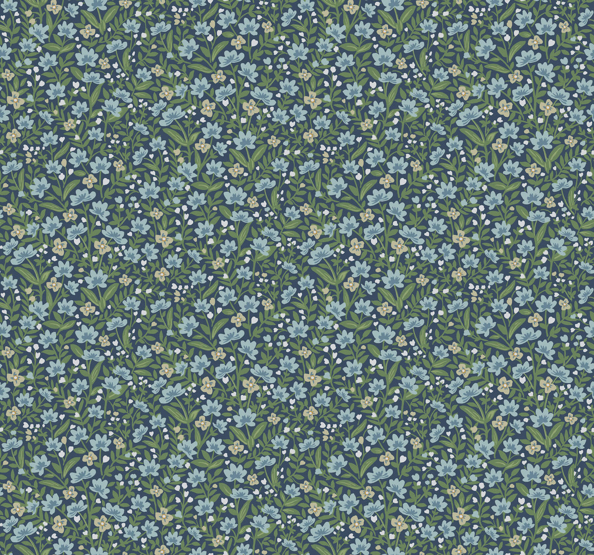 Rifle Paper Co. Sylvie Wallpaper Sample - Navy
