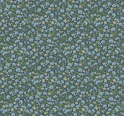 Rifle Paper Co. Sylvie Wallpaper Sample - Navy