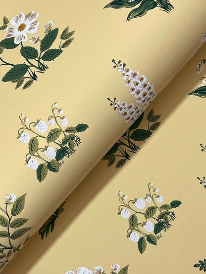 Rifle Paper Co. Botanical Wallpaper Sample - Gold
