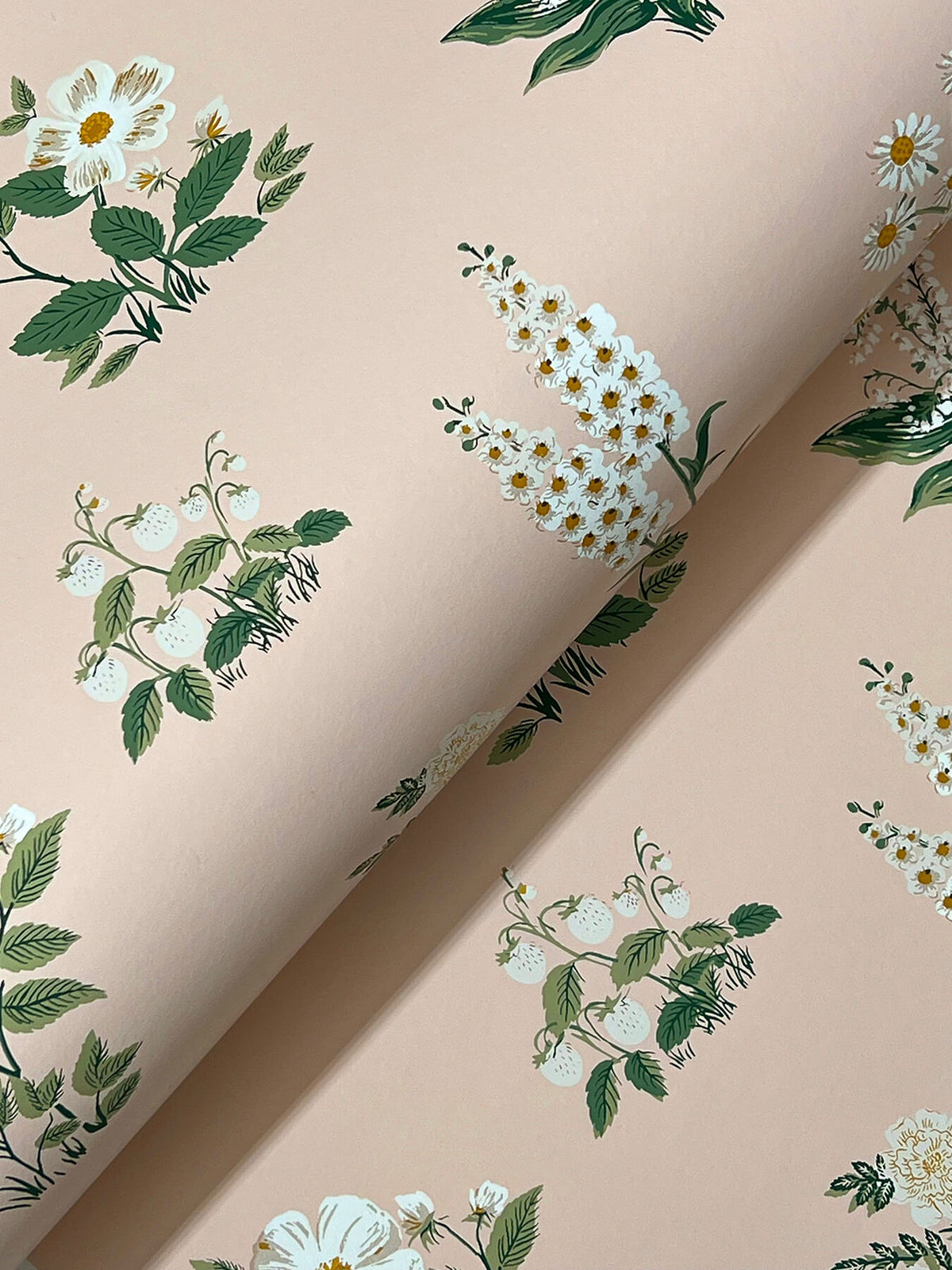 Rifle Paper Co. Botanical Wallpaper Sample - Blush