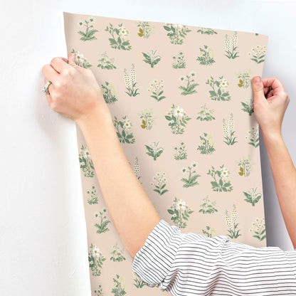 Rifle Paper Co. Botanical Wallpaper Sample - Blush
