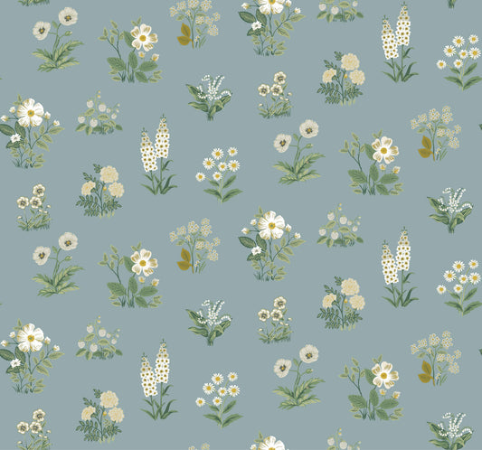 Rifle Paper Co. Botanical Wallpaper - Slate Blue