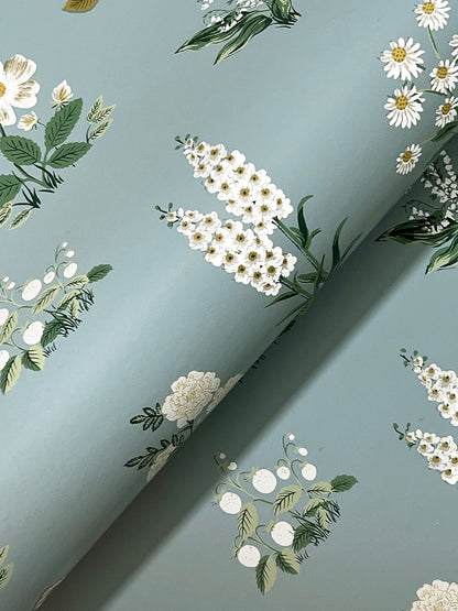 Rifle Paper Co. Botanical Wallpaper Sample - Slate