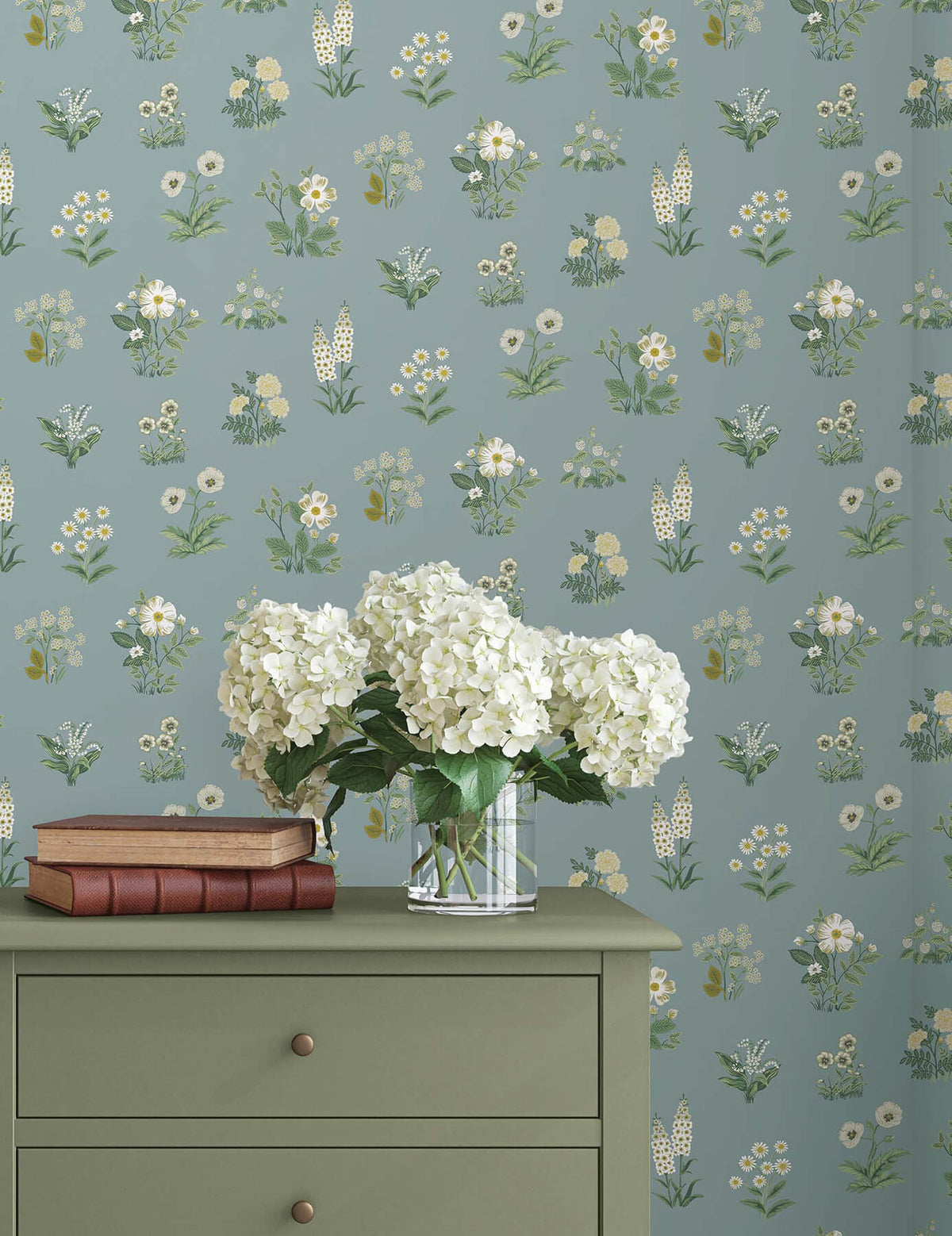 Rifle Paper Co. Botanical Wallpaper Sample - Slate