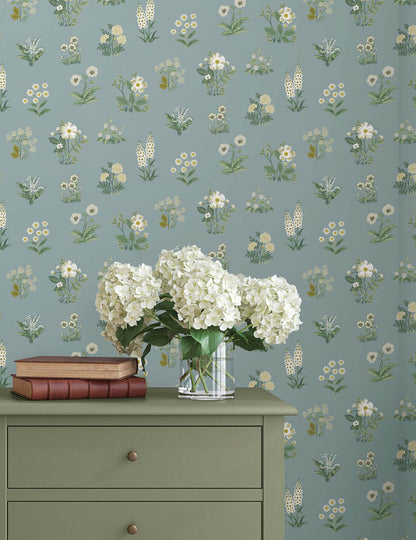 Rifle Paper Co. Botanical Wallpaper Sample - Slate