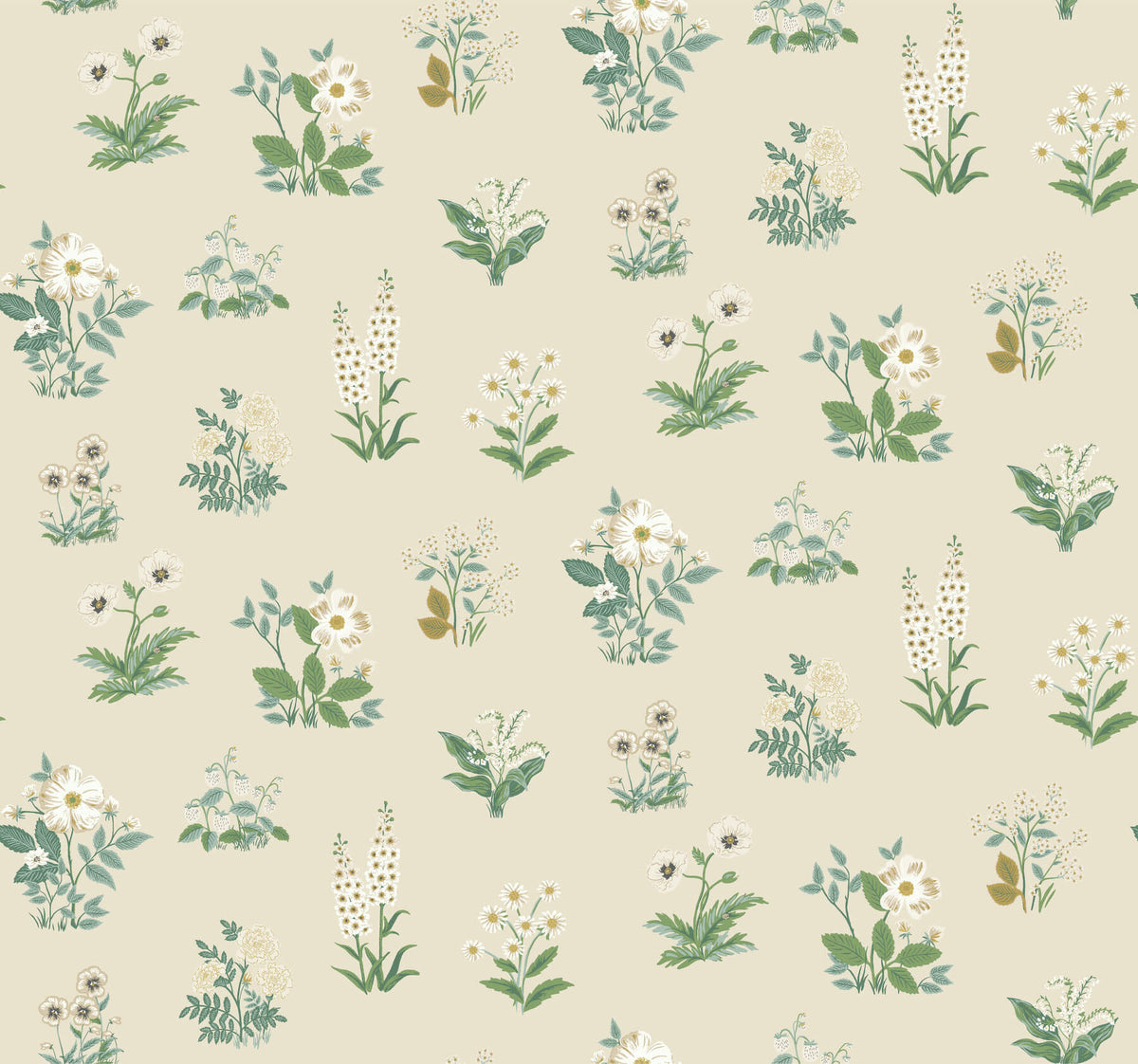 Rifle Paper Co. Botanical Wallpaper Sample - Cream