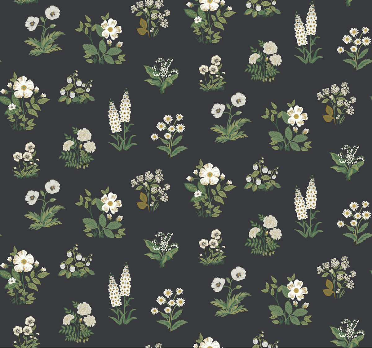 Rifle Paper Co. Botanical Wallpaper - Black