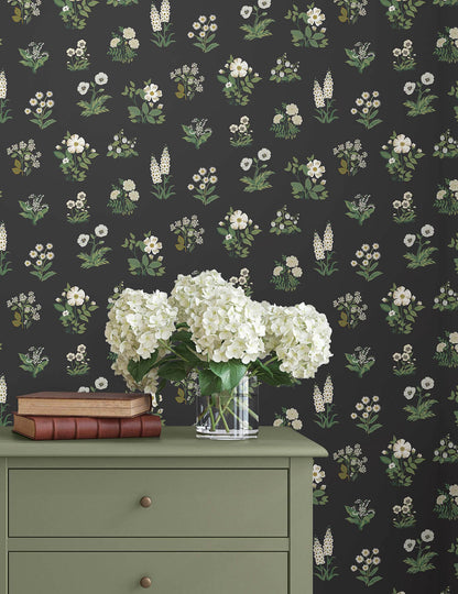 Rifle Paper Co. Botanical Wallpaper - Black