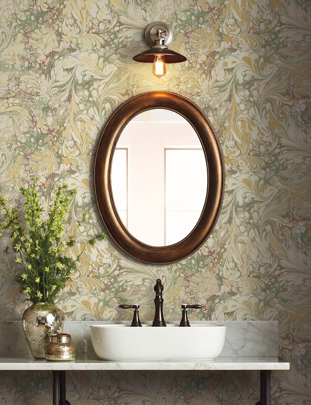 Rifle Paper Co. Florence Wallpaper Sample - Gold