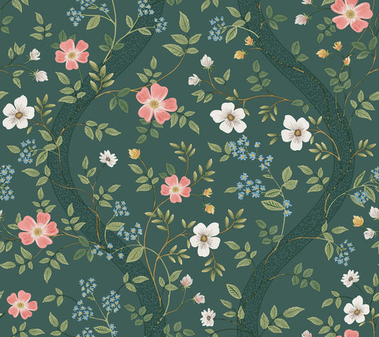 Rifle Paper Co. Waverly Wallpaper - Emerald