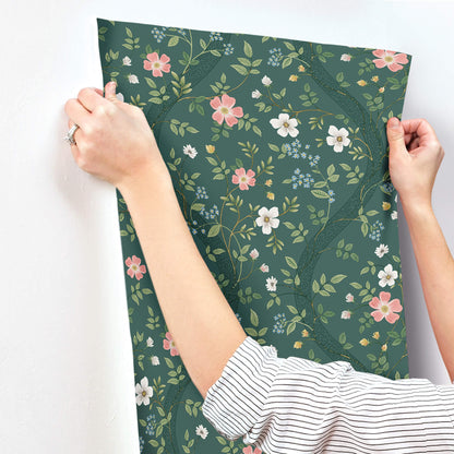 Rifle Paper Co. Waverly Wallpaper - Emerald