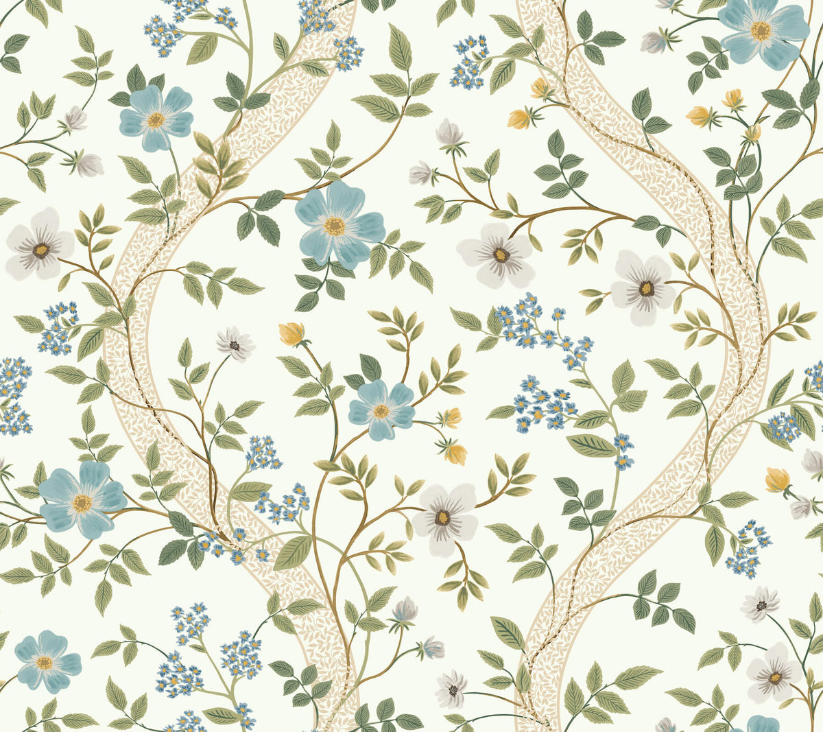 Rifle Paper Co. Waverly Wallpaper Sample - White