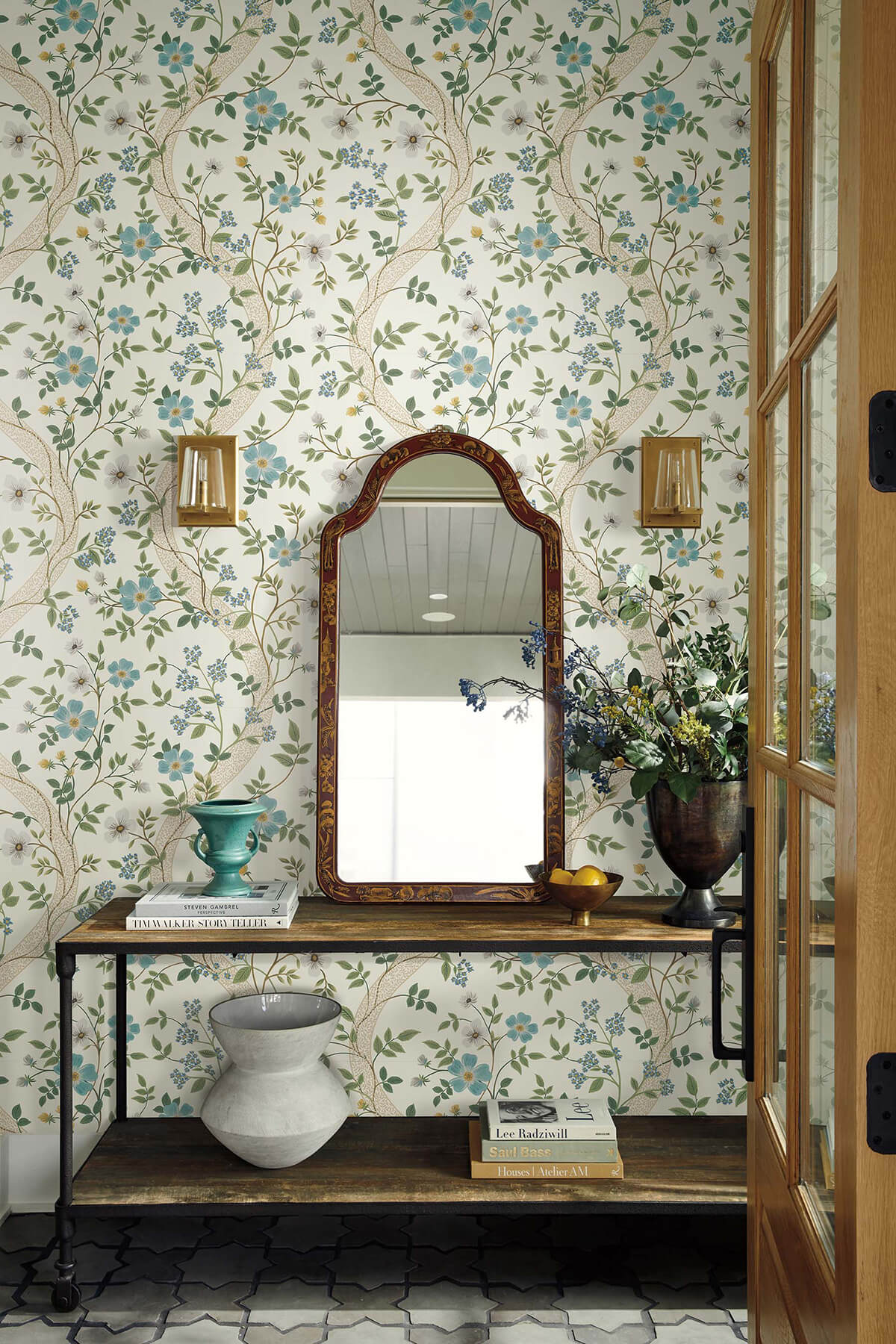 Rifle Paper Co. Waverly Wallpaper Sample - White