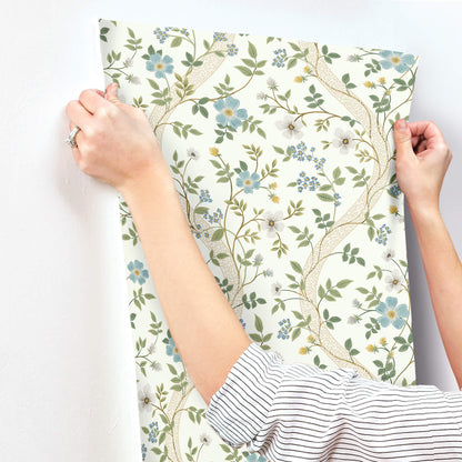 Rifle Paper Co. Waverly Wallpaper Sample - White
