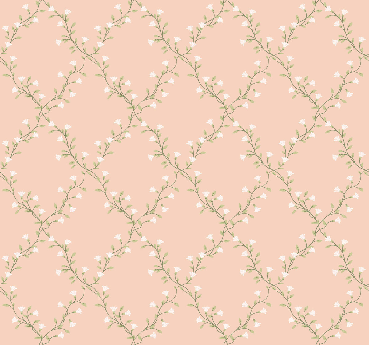 Rifle Paper Co. Bellflower Wallpaper Sample - Rose