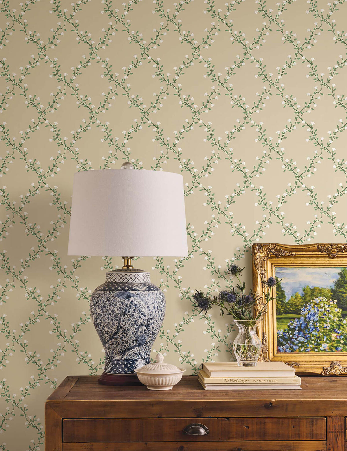 Rifle Paper Co. Bellflower Wallpaper Sample - Linen