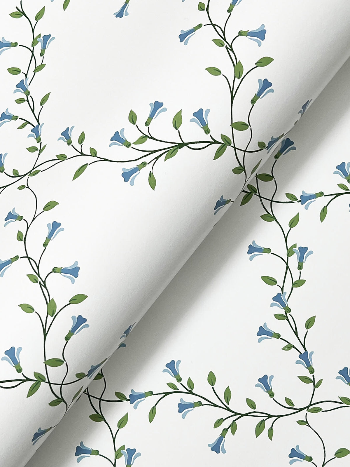 Rifle Paper Co. Bellflower Wallpaper Sample - White