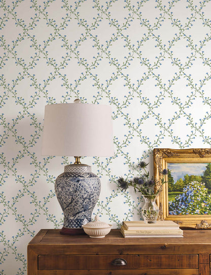 Rifle Paper Co. Bellflower Wallpaper Sample - White