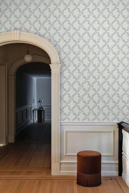 Rifle Paper Co. Bellflower Wallpaper Sample - White