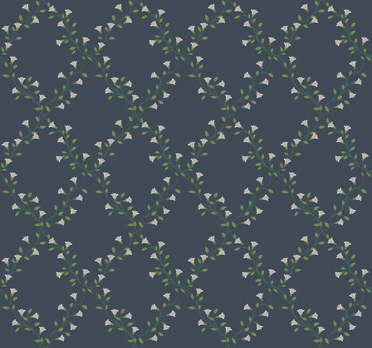 Rifle Paper Co. Bellflower Wallpaper - Navy
