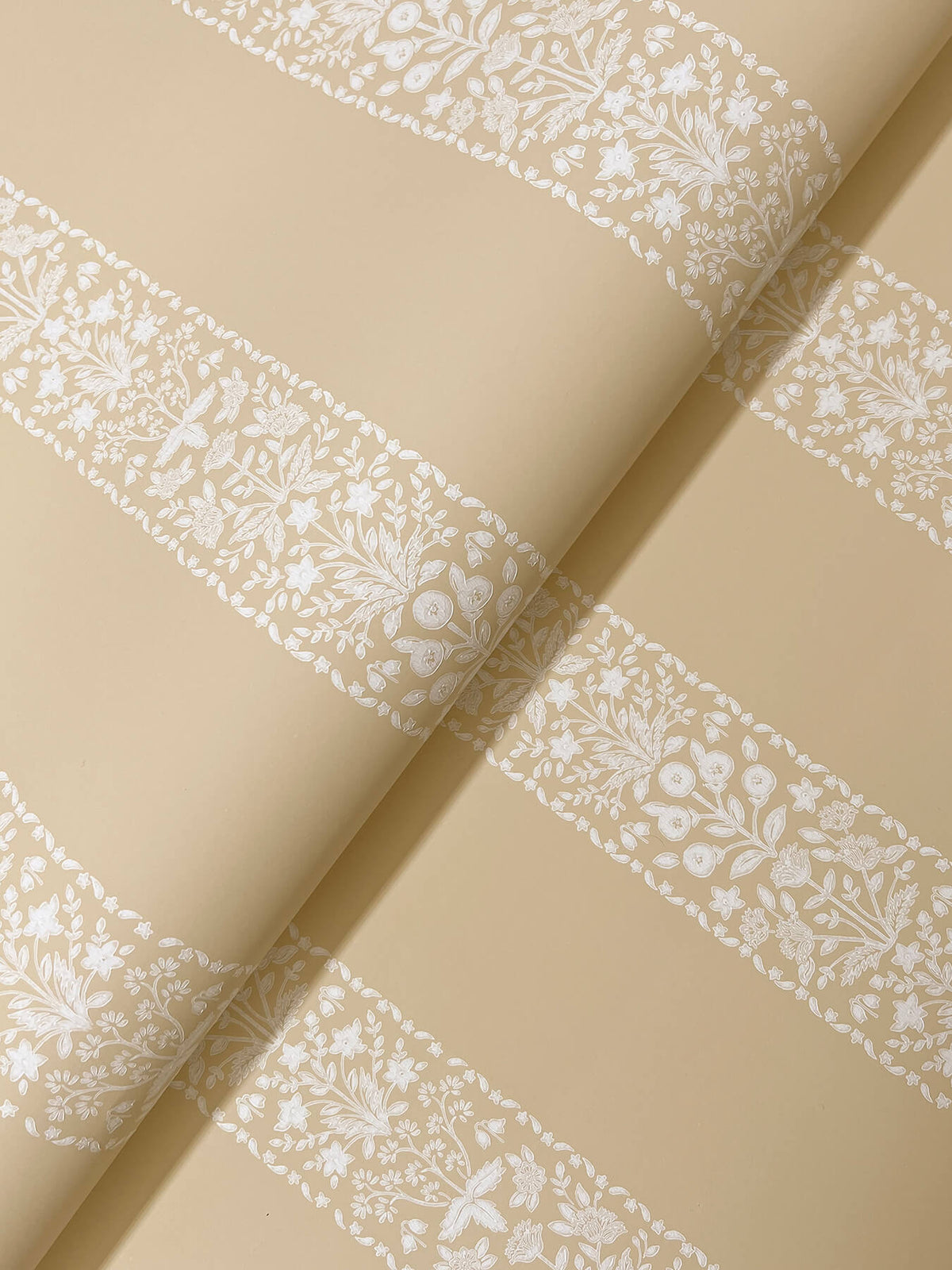 Rifle Paper Co. Estee Stripe Wallpaper Sample - Gold