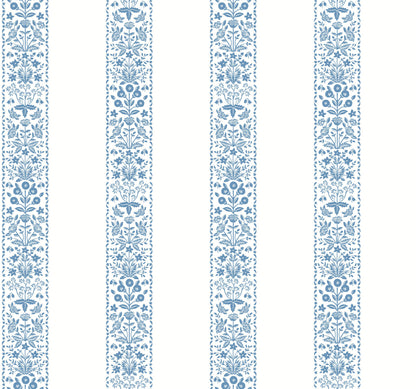 Rifle Paper Co. Estee Stripe Wallpaper - Blue & White
