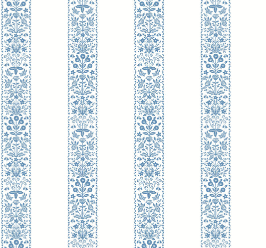 Rifle Paper Co. Estee Stripe Wallpaper - Blue & White