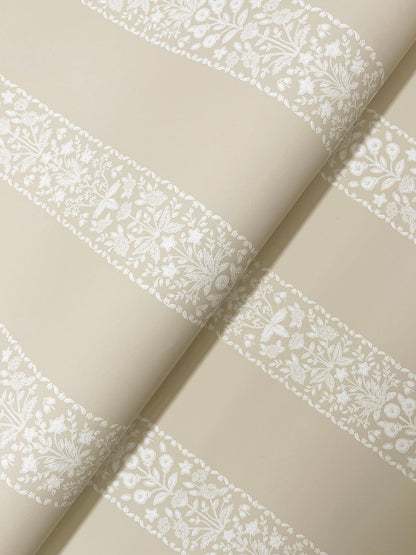 Rifle Paper Co. Estee Stripe Wallpaper Sample - Linen