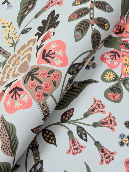 Rifle Paper Co. Gracie Wallpaper Sample - Blue
